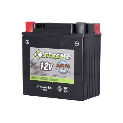 Xtreme 12V 9Ah AGM Powersports Battery: Maintenance-Free Power for Generators & ATVs