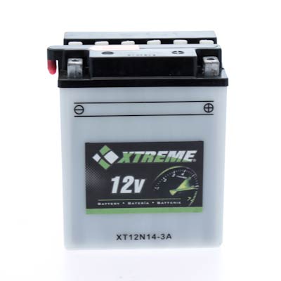 Xtreme 12N14-3A 12V 128CCA Flooded Powersport Battery: Motorcycle, ATV, Snowmobile