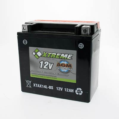 Xtreme 14L-BS 12V 200CCA High-Performance AGM Powersport Battery for ATV Motorcycle
