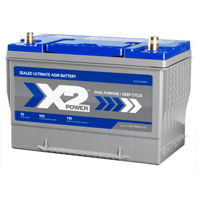 X2Power Group 27F Premium AGM Car Battery, 930CCA Deep Cycle Powerhouse