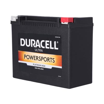 Duracell Ultra 18L-BS 12V 330CCA AGM Powersport Battery, Spill-Proof Design