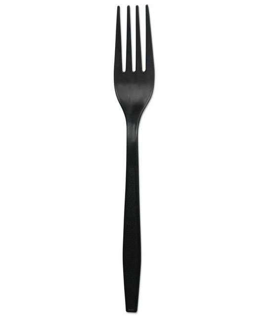 Black PP 5.6g Fork, 1000pcs bulk/bag/ctn