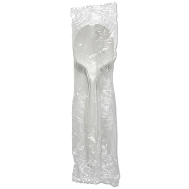 White PP 2.5g Soupspoon Wrapped, 1000pcs/ctn