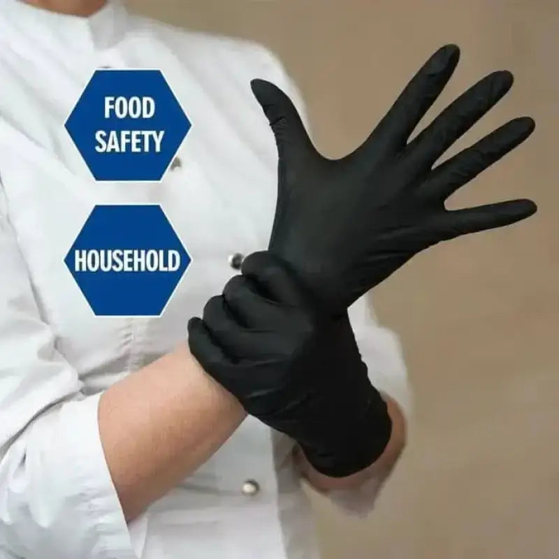 Black Nitrile Exam Gloves KD Disposable Exam Gloves 4 mil CKDNBK4 - Gloves