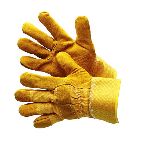 Mggloves 30-3111Y-SP Golden Yellow Leather Work Gloves Single Palm