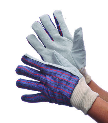 Major Gloves 30-2890A Leather Palm Work Gloves Knit Wrist