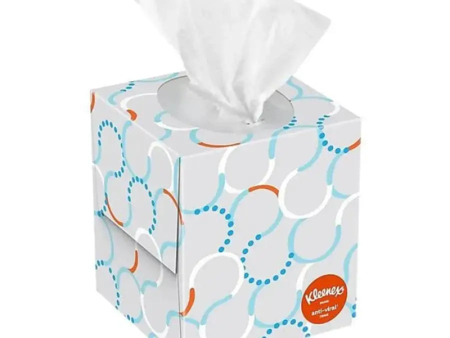 KLEENEX BOUTIQUE ANTIVIRAL FACIAL TISSUE 3-PLY 55 SHEETS/BOX 27/CASE (C- 332948)