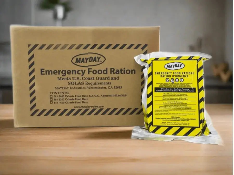 MAYDAY EMERGENCY FOOD RATION 2400 CALORIE FOOD BAR 24/BOX (C- 297891)