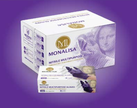 Disposable Gloves Monalisa Purple Nitrile 6 mil CMONPK7